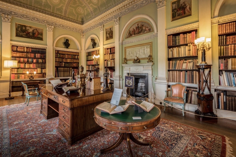 inside, luxury, read, antique, room, ornate, seat, harewood house, harewood, indoors, books, interiors, reading, chair, house, electric lamp, lighting equipment