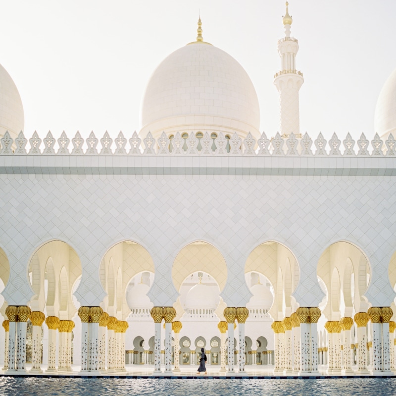person, built structure, architecture, arch, nature, white, spirituality, dome, walking, inside, outdoors, religion, building exterior, building, travel