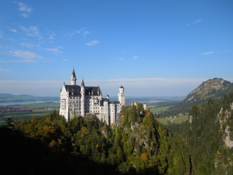 skyline, green, castle, built structure, forest, view, no people, inside, tree, nature, mountain, tourism, white, aerial, history, scenics - nature, plant