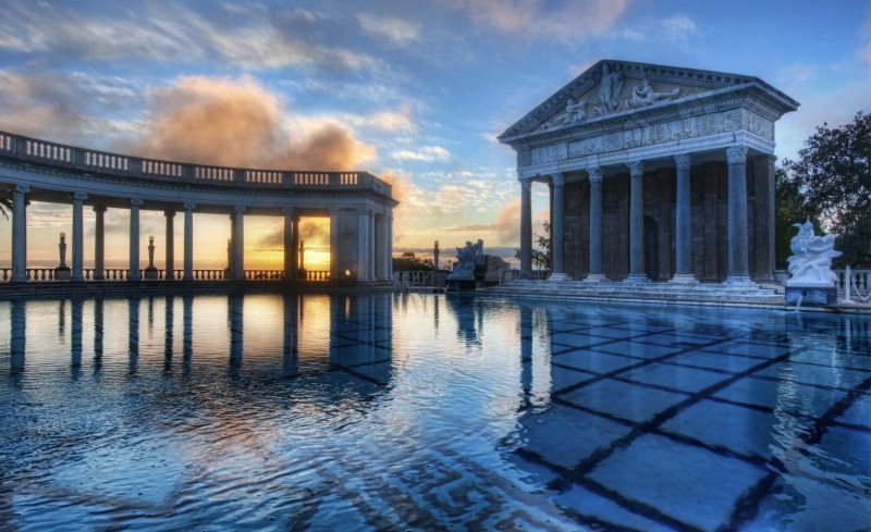 travel, museum, waterfront, cloud - sky, building exterior, outdoors, built structure, no people, travel destinations, city, California, water, sky, sunset