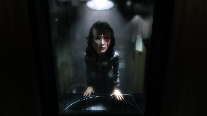 1080P, mouth open, video games, front view, one person, real people, dark, mystery, illuminated, halloween, ghost, lifestyles, horror, motion, hairstyle