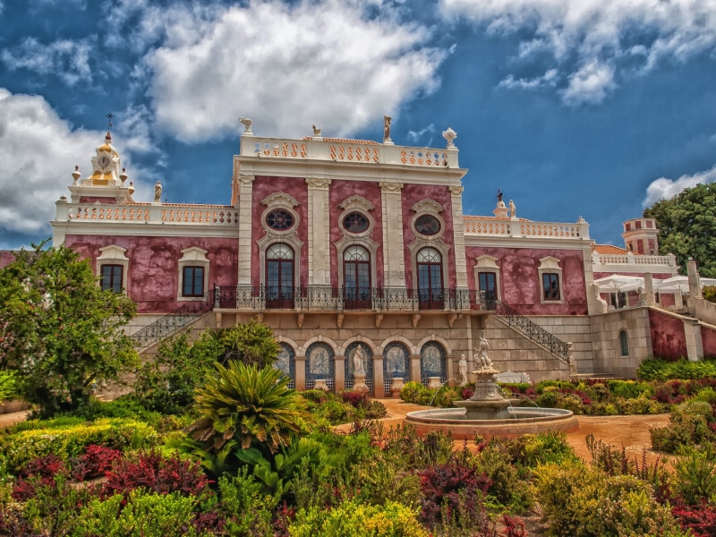 palace, tourism, nature, fountain, building, famous Place, mansion, asia, portugal, day, facade, brown, cultures, the past, luxury, travel Destinations