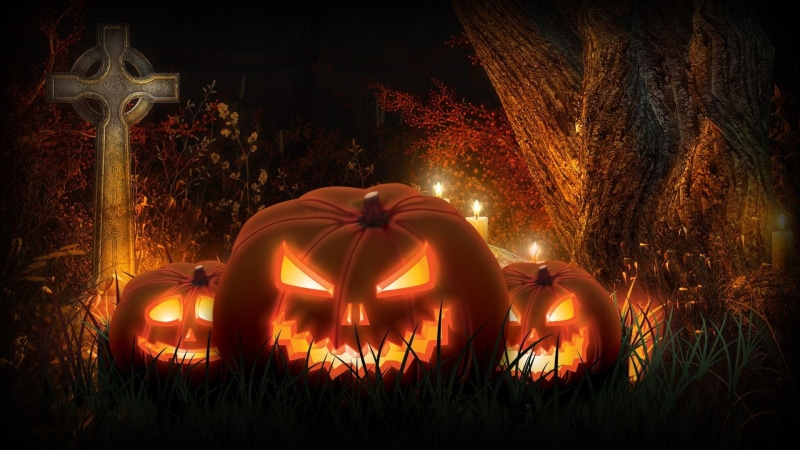 pumpkin, darkness, night, spooky, halloween, jack o lantern, 1080P, holiday, halloween night