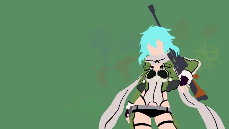 leisure activity, lifestyles, Sword Art Online, character, studio shot, people, nature, disguise, creativity, green background, holding, colored background