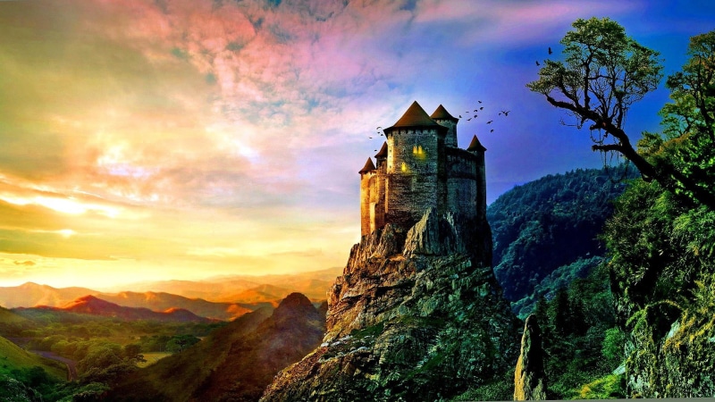 fantasy, dracula castle, 1080P, dracula, castle