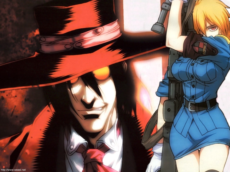anime, hellsing, vampires, art, victoria, alucard, seras, 720P, x, hd