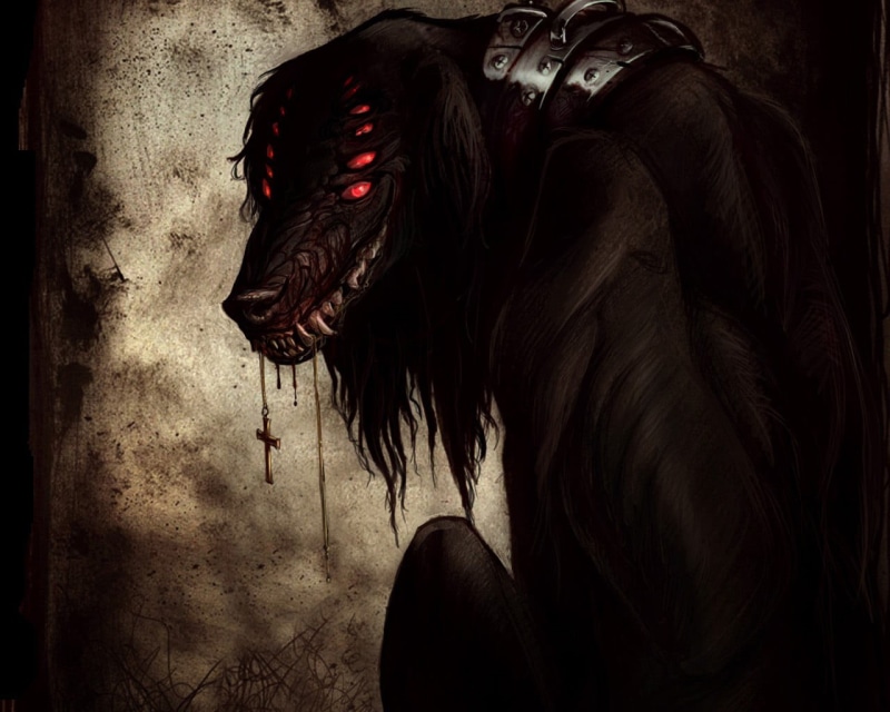 720P, hair, side view, Hellsing, red, monster, one person, real people, mammal, auto post production filter, illustration, black color, Alucard, women