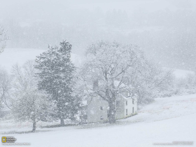 landscape, architecture, trees, tranquility, wyeth, building exterior, geographi, land, 1080P, outdoors, national, nature, cold temperature, andrew, white color