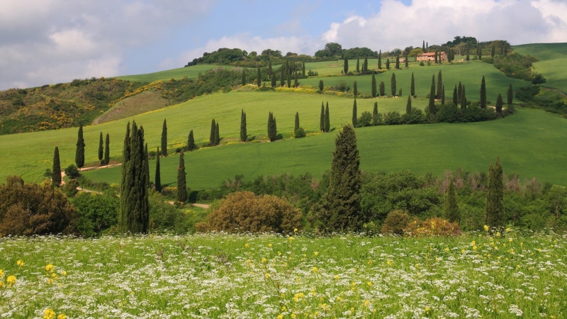 monticchiello, landscapes, italy, toscana, tuscany, 1080P, pienza, hills, siena
