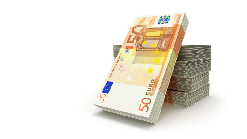 white background, copy space, investment, paper currency, finance, economy, 1080P, indoors, savings, money, euros, studio shot, no people, business, wealth