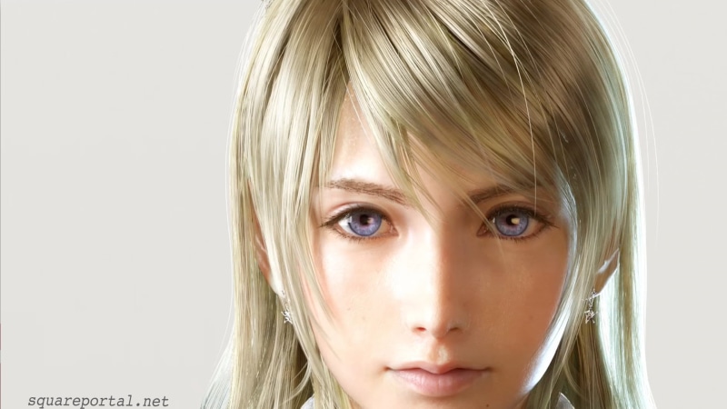 studio shot, female, young adult, hairstyle, eye, bangs, human face, headshot, women, body part, blond hair, beauty, 1080P, Final Fantasy XV, one person