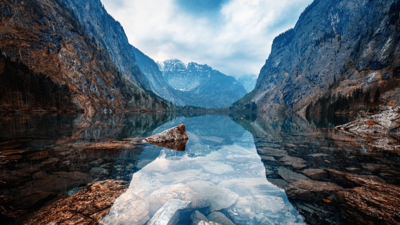 berchtesgaden national park, bavaria, schoenau am koenigssee, schönau am königssee, königssee, berchtesgaden, germany, upper lake, mountain lake, national park