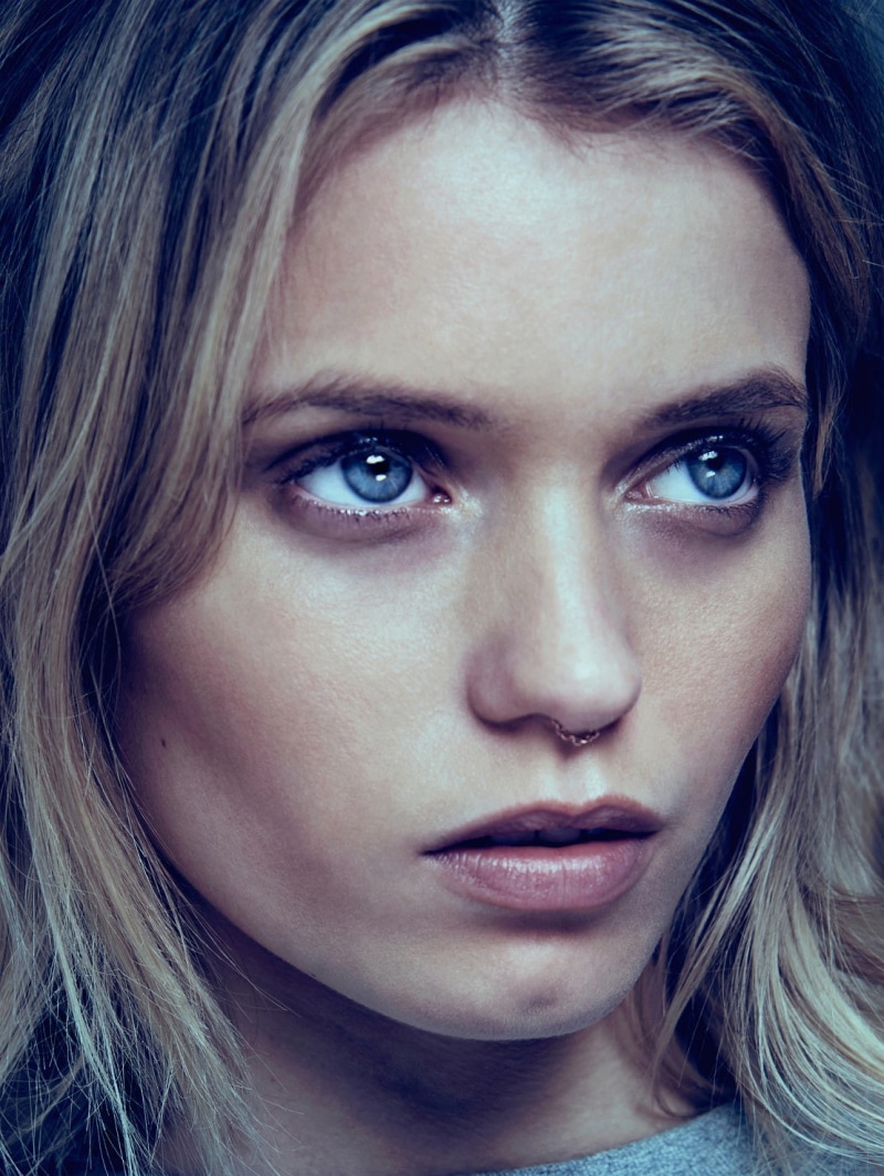 women, blue eyes, blonde, Abbey Lee Kershaw, face, actress, 720P, model