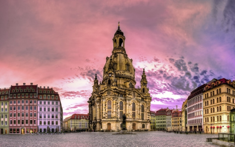 Houses, 2K, Dresden, Germany, Buildings, Dusk