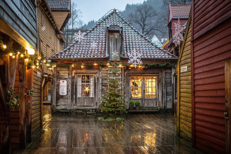2K, trees, holiday, tree, the evening, yard, Christmas, forest, new year, decoration, The pier, garland, lights, Norway, snowflakes, home, toys