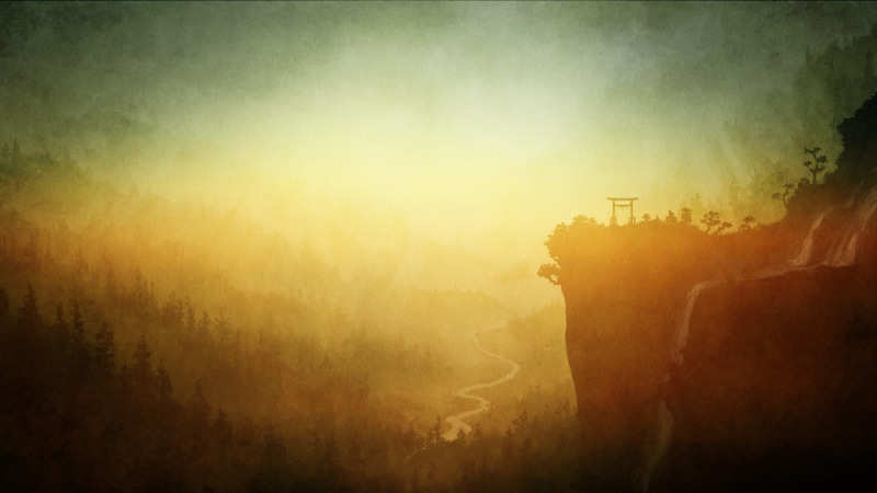 landscape, mountains, shaolin Temple, Japan, forest, artwork, nature, digital art, 1080P