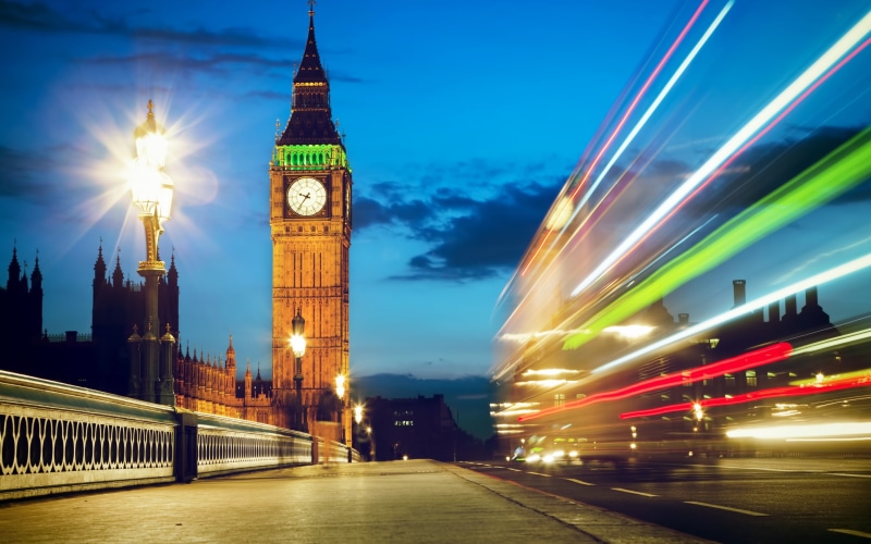 road, big, exposure, Night, bridge, ben, city, lights, 2K, London, Big Ben, England, United Kingdom, Great Britain