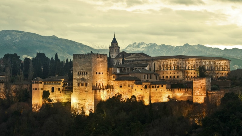 fortress, Granada, Alhambra, Spain, 2K