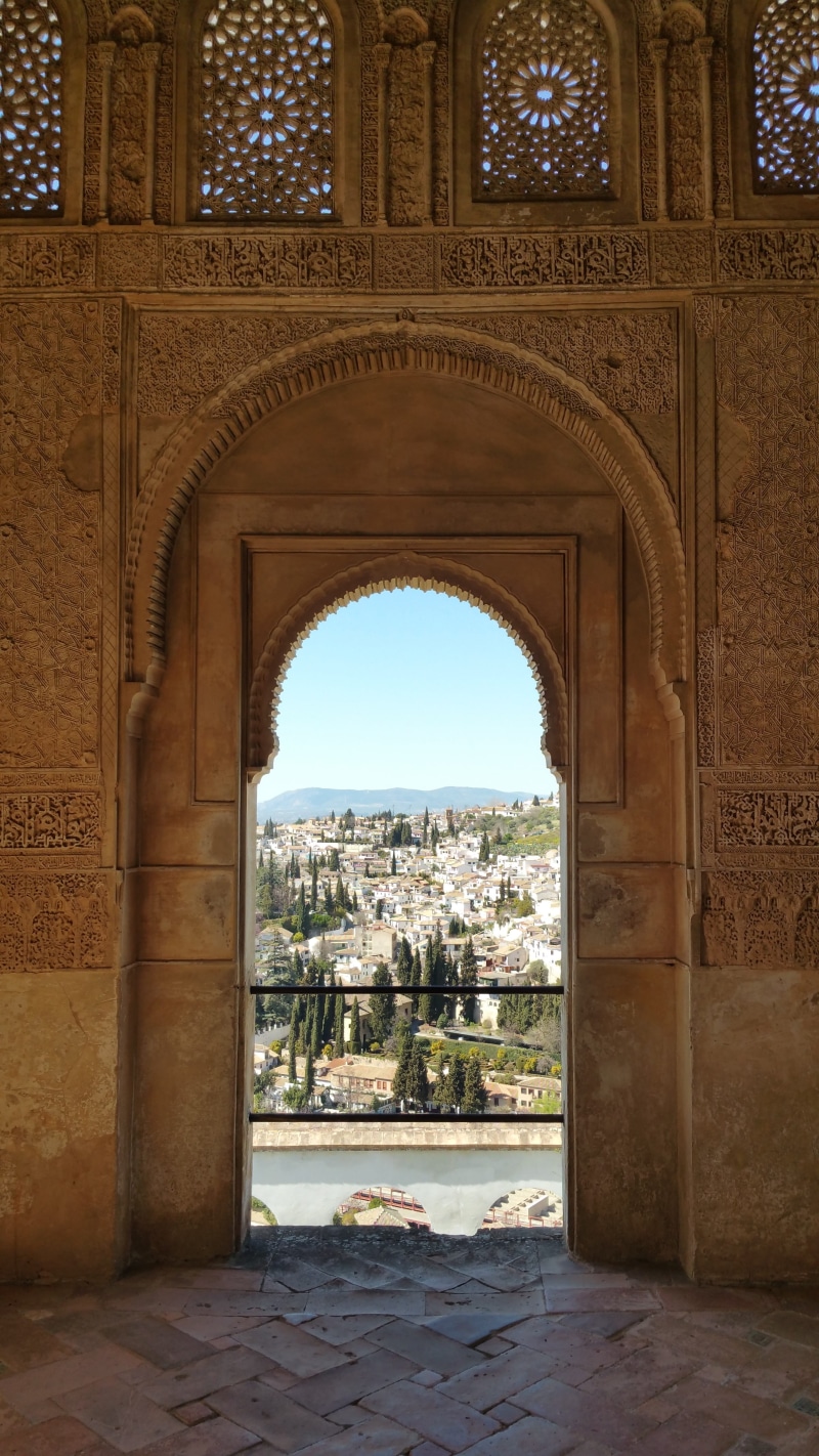 building, building exterior, nature, gate, monument, ancient, Alhamra, arch, travel destinations, clear sky, Granada, 5K, landmark, the past, no people