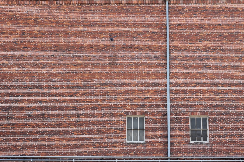 brown, Brickwork, low angle view, pattern, white, facade, building, wall, weathered, 5K, textured, windows, old, red, two, architecture, brick wall, backgrounds