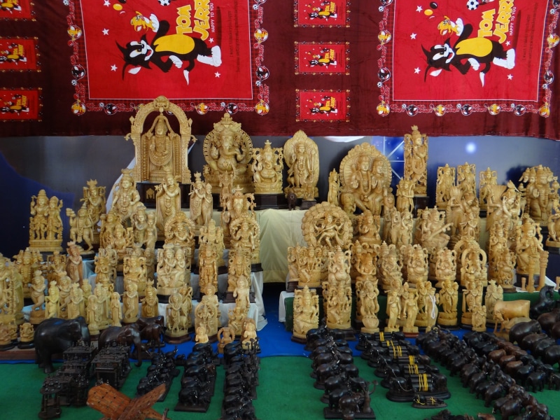 india, 1080P, place of worship, sandalwood, built structure, art and craft, sale, Handicrafts, Figures, wood, spirituality, for sale, retail, bangalore