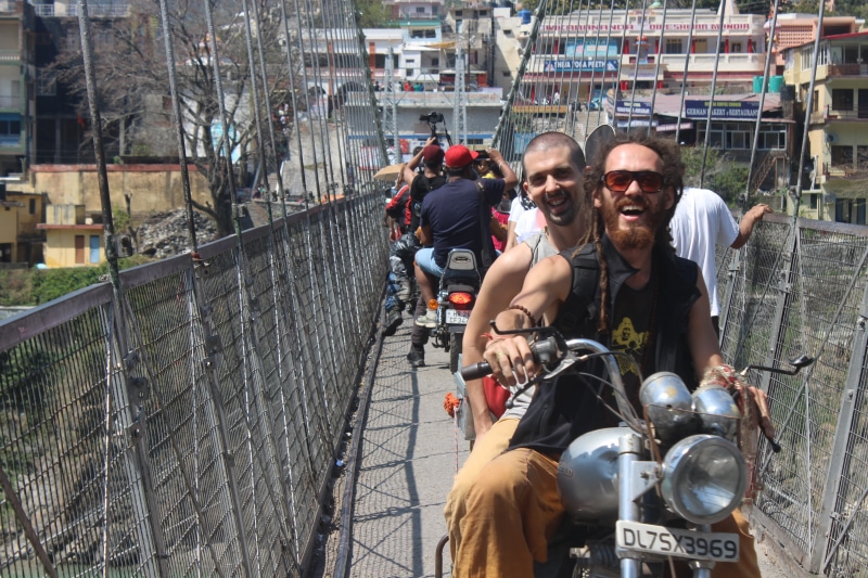 Bike, land vehicle, smiling, built structure, biker, 5K, happiness, transportation, helmet, portrait, mode of transportation, city, architecture, Rishikesh