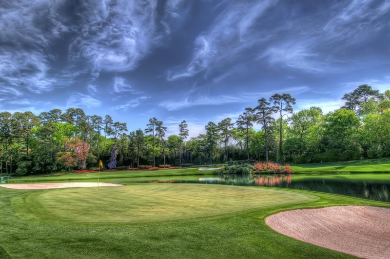 golf, cloud - Sky, landscape, lawn, golf Flag, park - Man Made Space, course, landscaped, field, green - golf course, golf Course, clean, scenics - nature