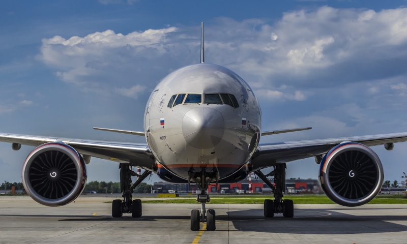 Aeroflot, B-777, 1080P, the plane, wings, airliner, Boeing, airport, 3M0, turbine, passenger, white