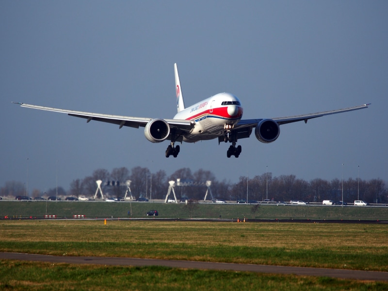 no people, landing - Touching Down, china cargo airlines, jet, business, air, passenger, taking Off, airplane, arrival, business Travel, airport Runway