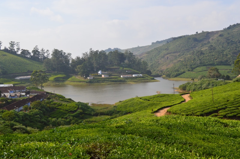 landscape, Hill Station, nautical vessel, grass, Meghamalai, nature, blue, transportation, plant, beauty in nature, lake, scenics - nature, mountain, no people