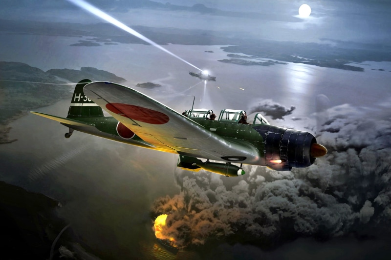 Nakajima, JNAF, The Navy of Imperial Japan, Japan, painting, 1080P, Kate, WW2, B5N2