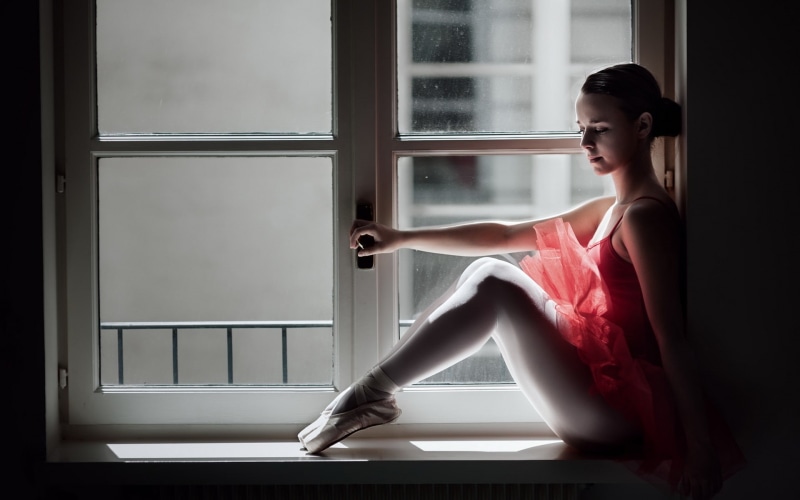 Sit, 1080P, Ballerina, Side, Window