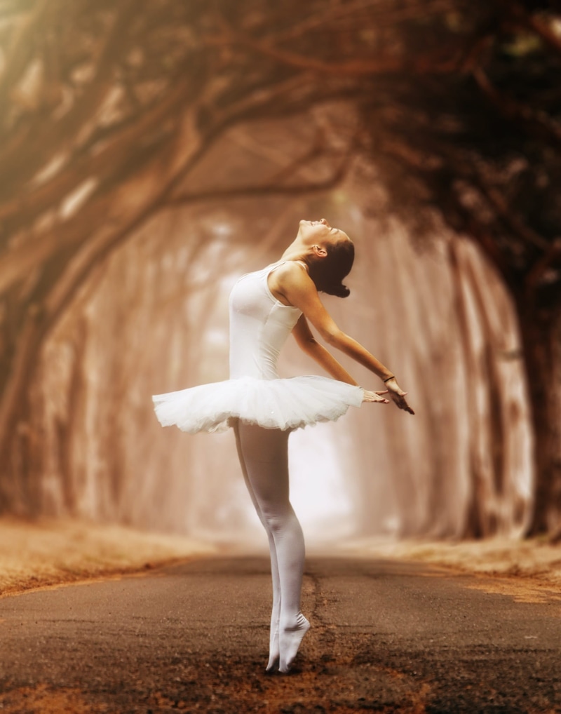 balance, performance, standing, young adult, leg, dancing, ballet, girl, women, lifestyles, young woman, concrete, road, leisure activity, focus on foreground