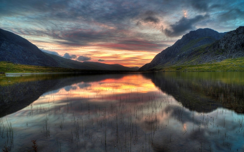 non-urban scene, idyllic, landscape, travel destinations, tranquility, reflection, computer background  nature beauty 1920x1200, cloud - sky, water, lake