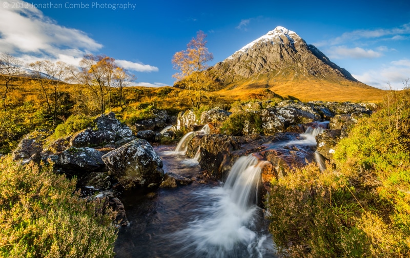 waterfalls, sky, looking, autumn, waterfall, surrounded, stream, rock - Object, outdoors, morning, water, 20mm, beauty In Nature, river, clouds, polariser