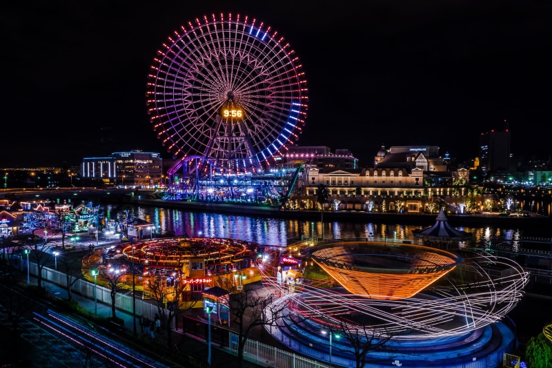 Night photography, urban Scene, Japan, World at night, F2.8, Amusement park, city, OM, PRO, Yokohama, cityscape, LE, ED, illuminated, D E, photography