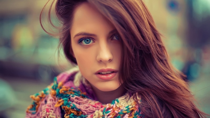 eye, teenager, brown hair, body part, outdoors, 1080P, hairstyle, beautiful people, beauty, beautiful woman, young adult, close-up, long hair, women, young women