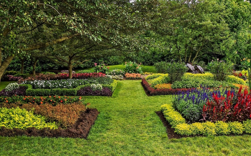 ornamental Garden, garden, bushes, park, plant, botany, 720P, decoration, tranquility, front or Back Yard, outdoors, flowerbed, foliage, formal Garden