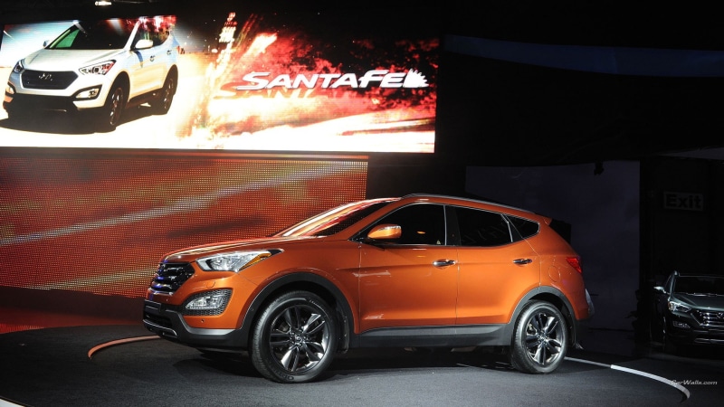 vehicle, orange cars, Hyundai Santa Fe, car, 1080P, Hyundai
