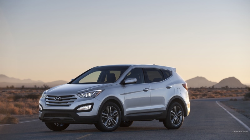 vehicle, car, Hyundai Santa Fe, 1080P, Hyundai, silver cars