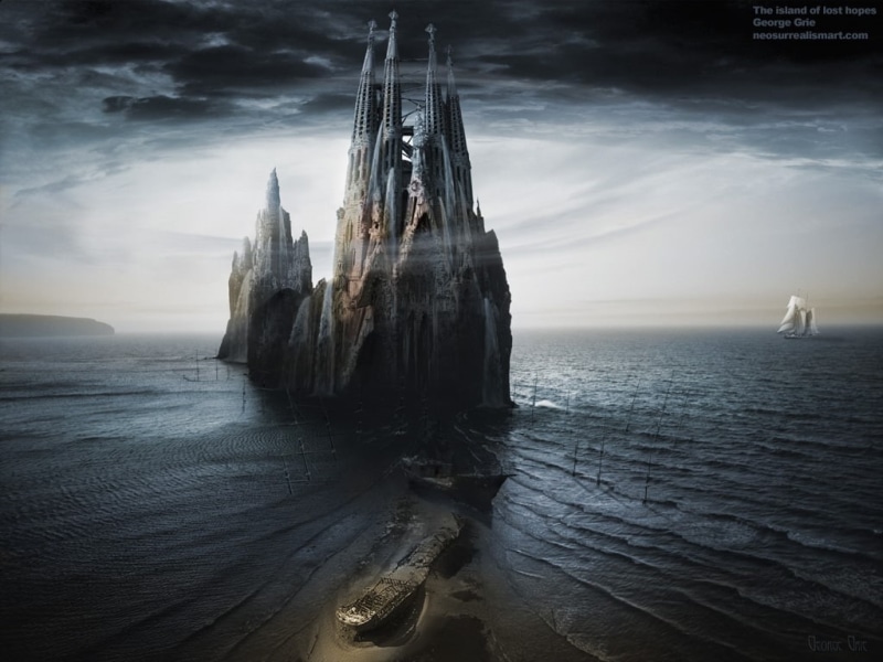 fantasy, religious, architecture, art, sky, gaudi, sgip, wea, decoration, cathedral, towers, 480P, hd