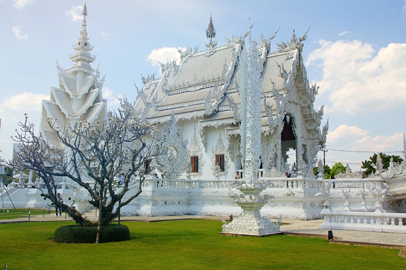 day, architecture And Buildings, history, Temple, summer, 4K, Asia, Chiang Rai, White, art and craft, outdoors, photography, building exterior, famous Place