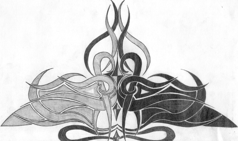 pencil drawing, studio shot, art and craft, pencil, paper, high angle view, sketch, music, drawing - art product, black, 2K, gray, tattoo, copy space