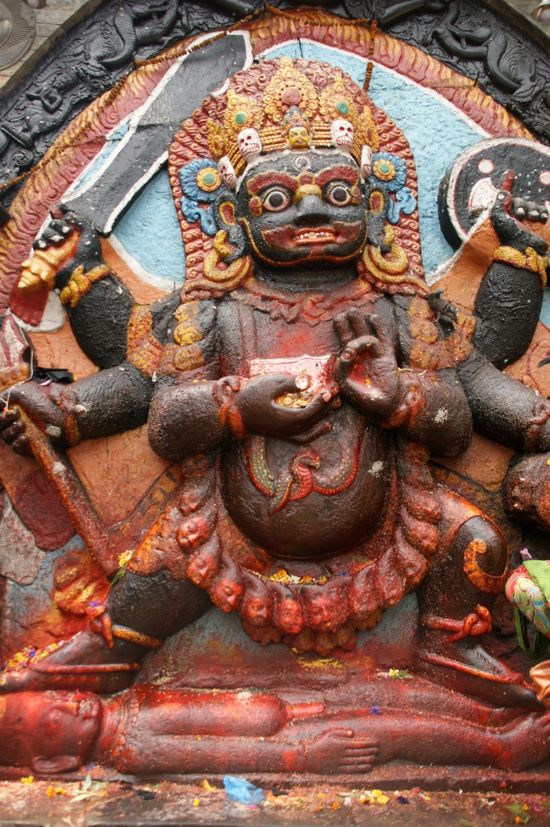 no people, carving, representation, hindu, place of worship, hinduism, 4K, male likeness, creativity, spirituality, statue, nepal, kathmandu, sculpture