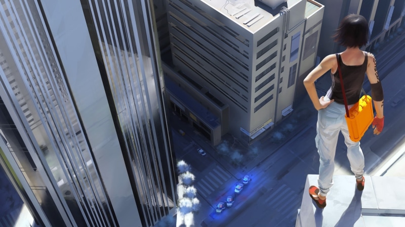 Faith Connors, 1080P, women, building, city, street, Mirrors Edge, parkour, white