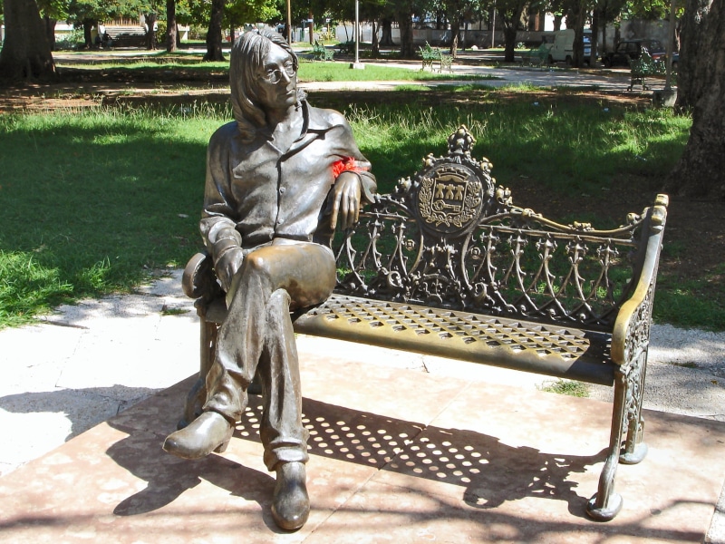 nature, reflection, Park Bench, animal themes, human representation, representation, park - man made space, statue, sculpture, Park, park, sitting, one person
