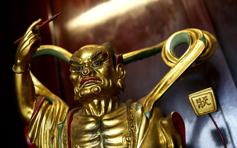 the past, gold Colored, no people, symbol, human representation, representation, statue, gold, deity, indoors, brass, history, china, cultures, east Asian Culture
