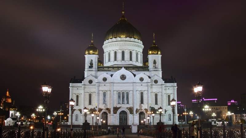 travel destinations, history, moscow, cathedral, cathedral of christ the saviour, nature, building exterior, belief, church, spirituality, illuminated