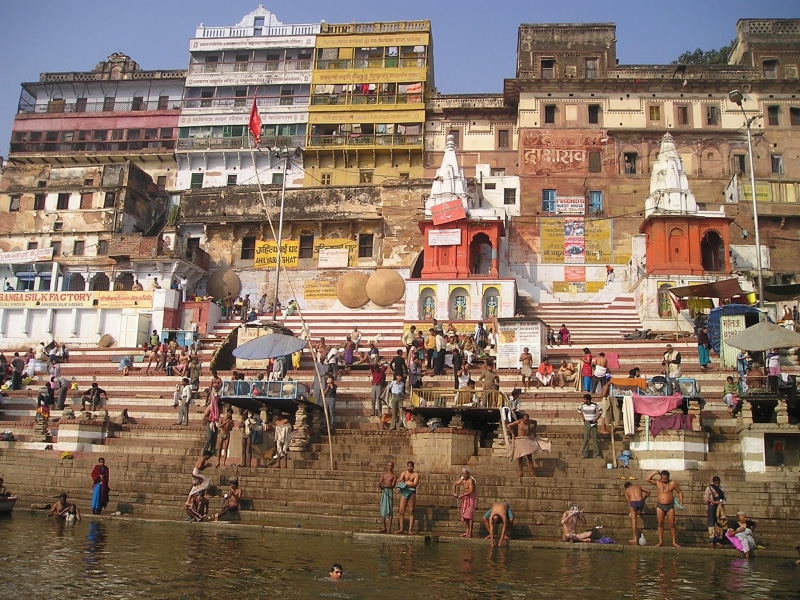 Ganges, built structure, building exterior, travel Destinations, travel, ghat, building, tourism, large group of people, stairs, group of people, architecture
