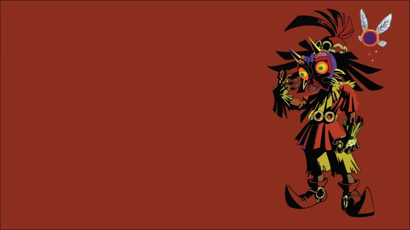 1080P, The Legend of Zelda  video games  red background  Zelda  skull kid  The Legend of Zelda: Majoras Mask